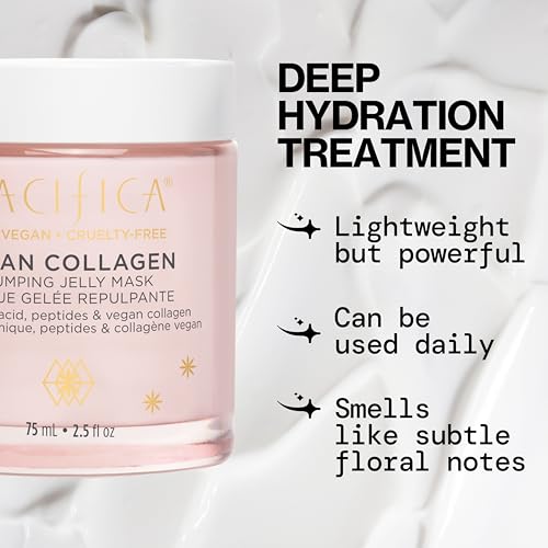 Pacifica vegan collagen jelly texture close-up highlights buoyant, cooling gel feel.