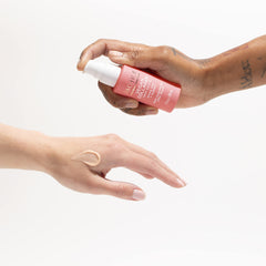 Pacifica Vegan Collagen Skin Solve Primer pump closeup for easy application.