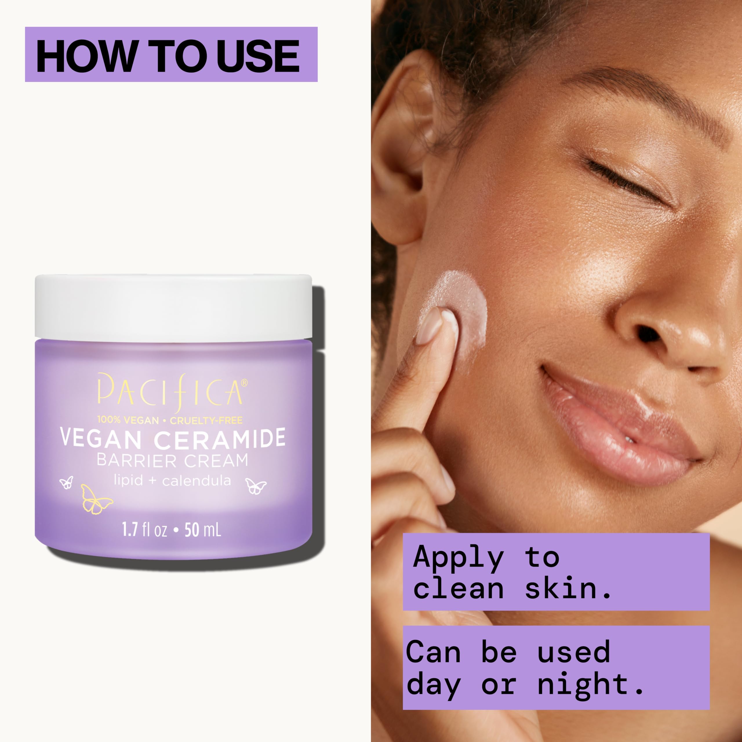 Pacifica vegan cruelty-free skincare logo close-up reinforces ethical skincare.