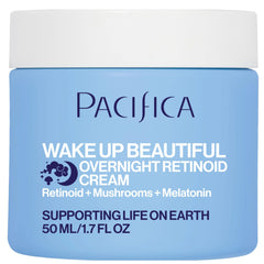 Pacifica Wake Up Beautiful night cream jar close-up highlighting hydration