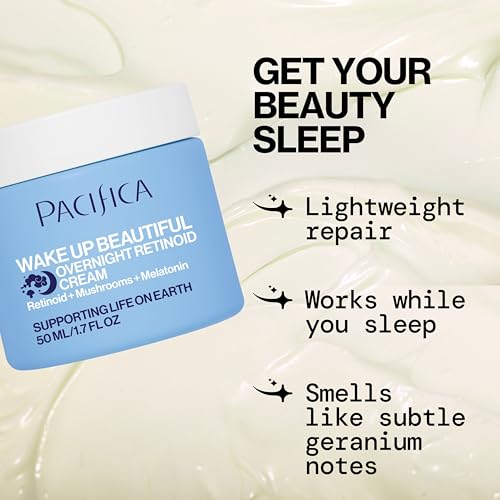 Melatonin bottle representing sleep support in Pacifica Wake Up Beautiful night cream