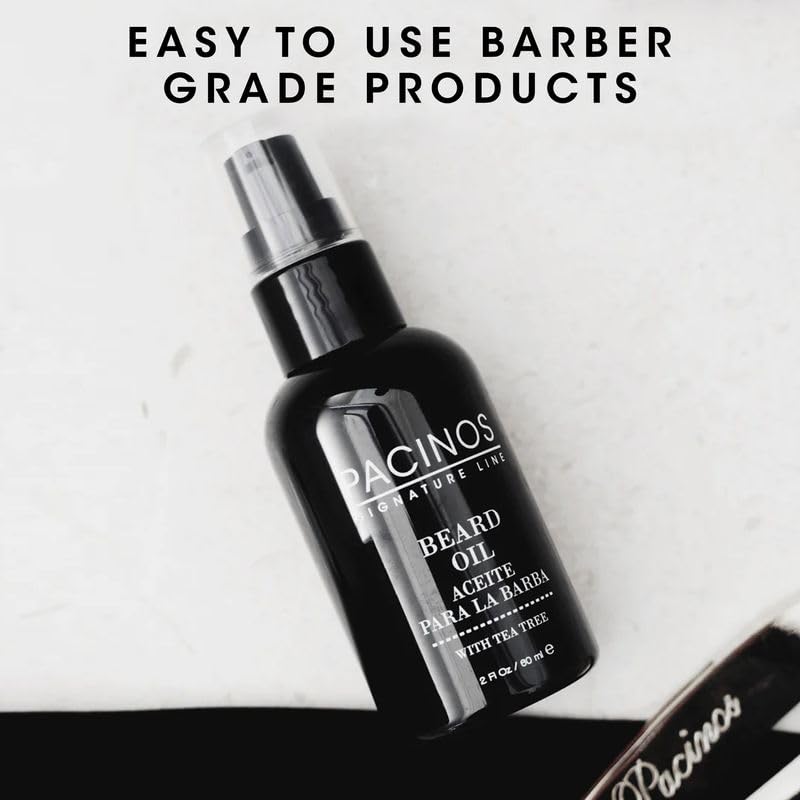 Pacinos beard oil ingredients-argan-tea-tree detailing nourishing formula