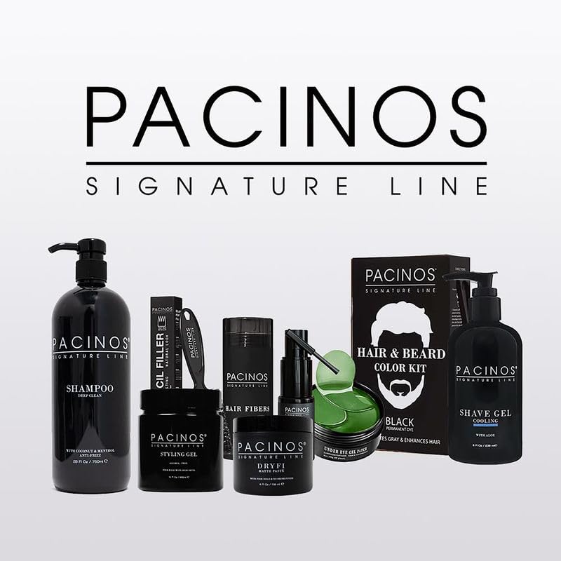Pacinos beard oil packaging showcasing premium natural grooming product
