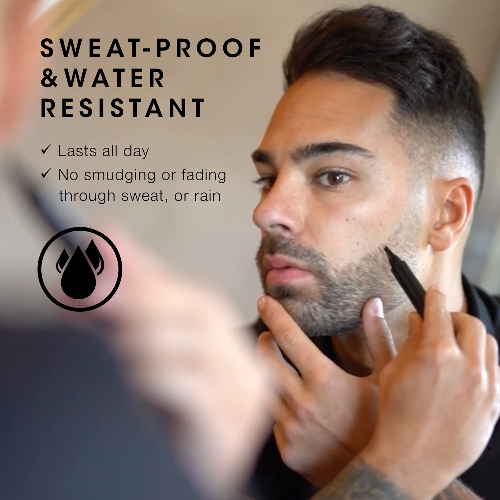 Pacinos Beard Pencil Filler dark brown shade adds natural definition.
