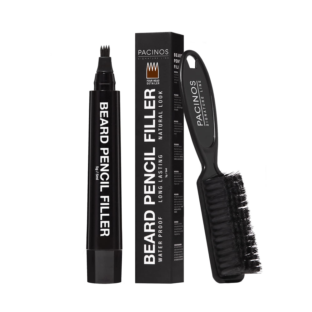 Pacinos Beard Pencil Filler four-fork-tip application for seamless contour.