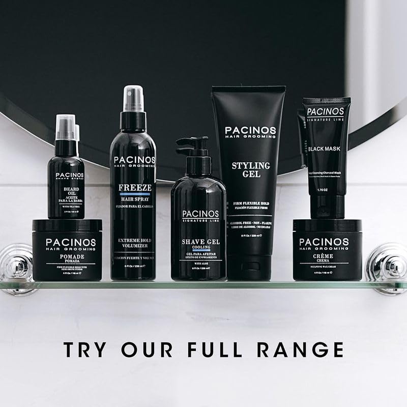 Pacinos Creme semi-shine finish capture hints balanced glow and natural texture.