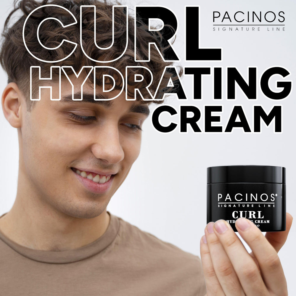 Pacinos Curl Hydrating Cream curly definition highlights natural pattern and bounce.