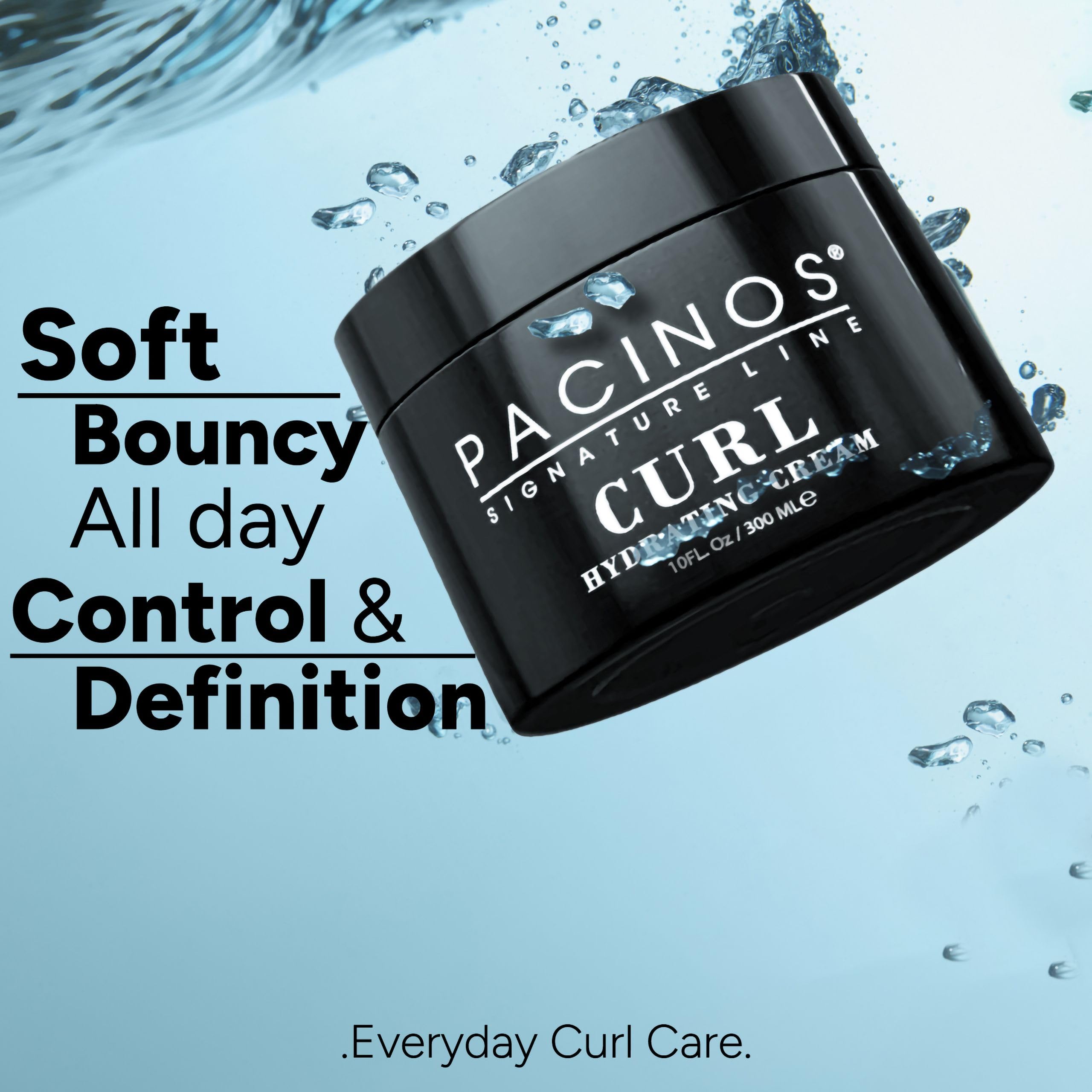 Pacinos Curl Hydrating Cream damp-hair-use demonstrates easy daily styling routine.