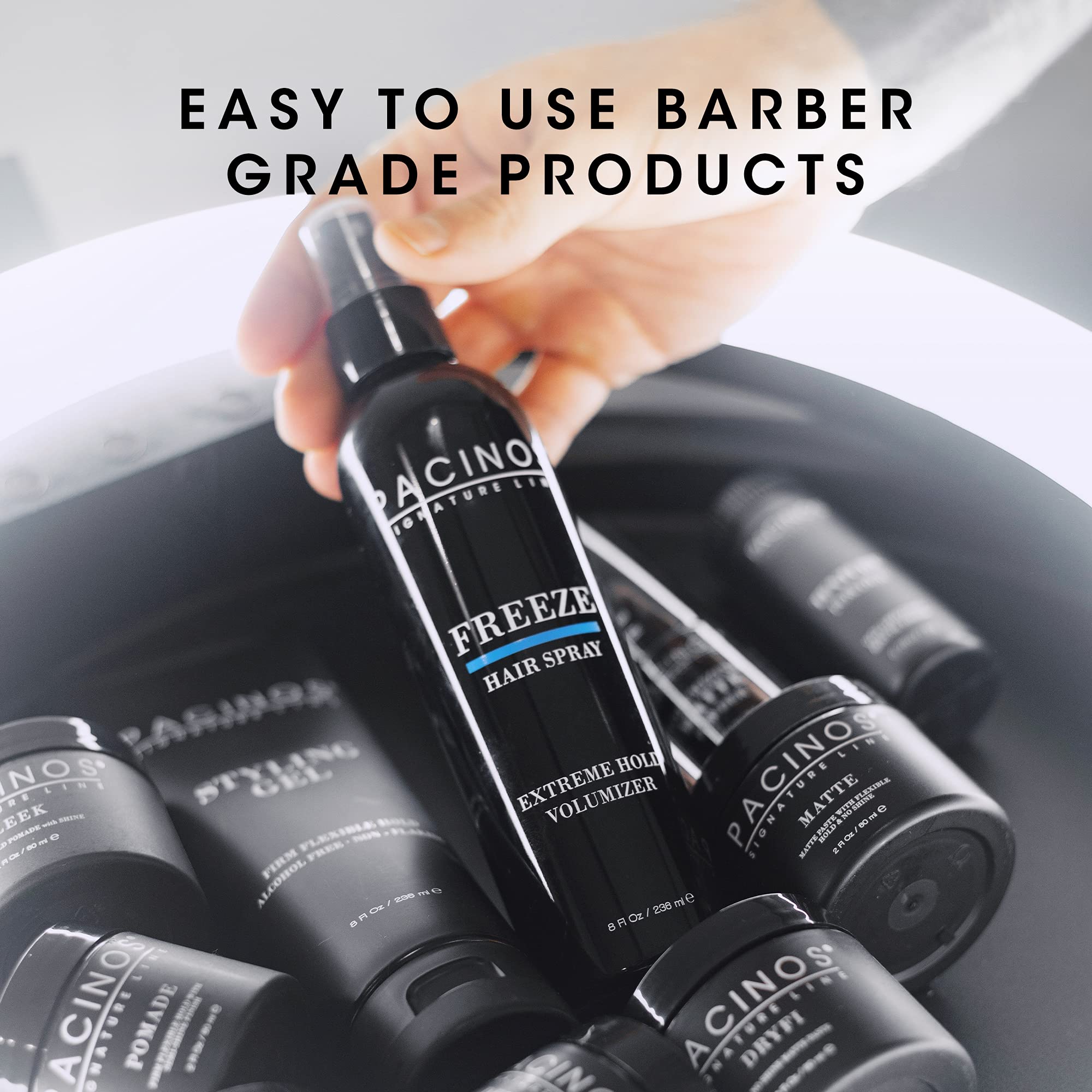 Pacinos Freeze Hair Spray quick-dry finish for time-saving styling sessions