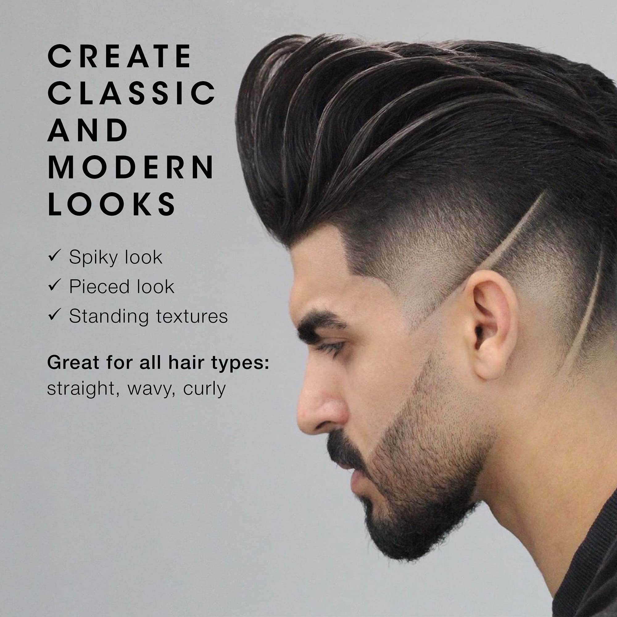 Pacinos Freeze Hair Spray texture close-up showing natural volume and definition