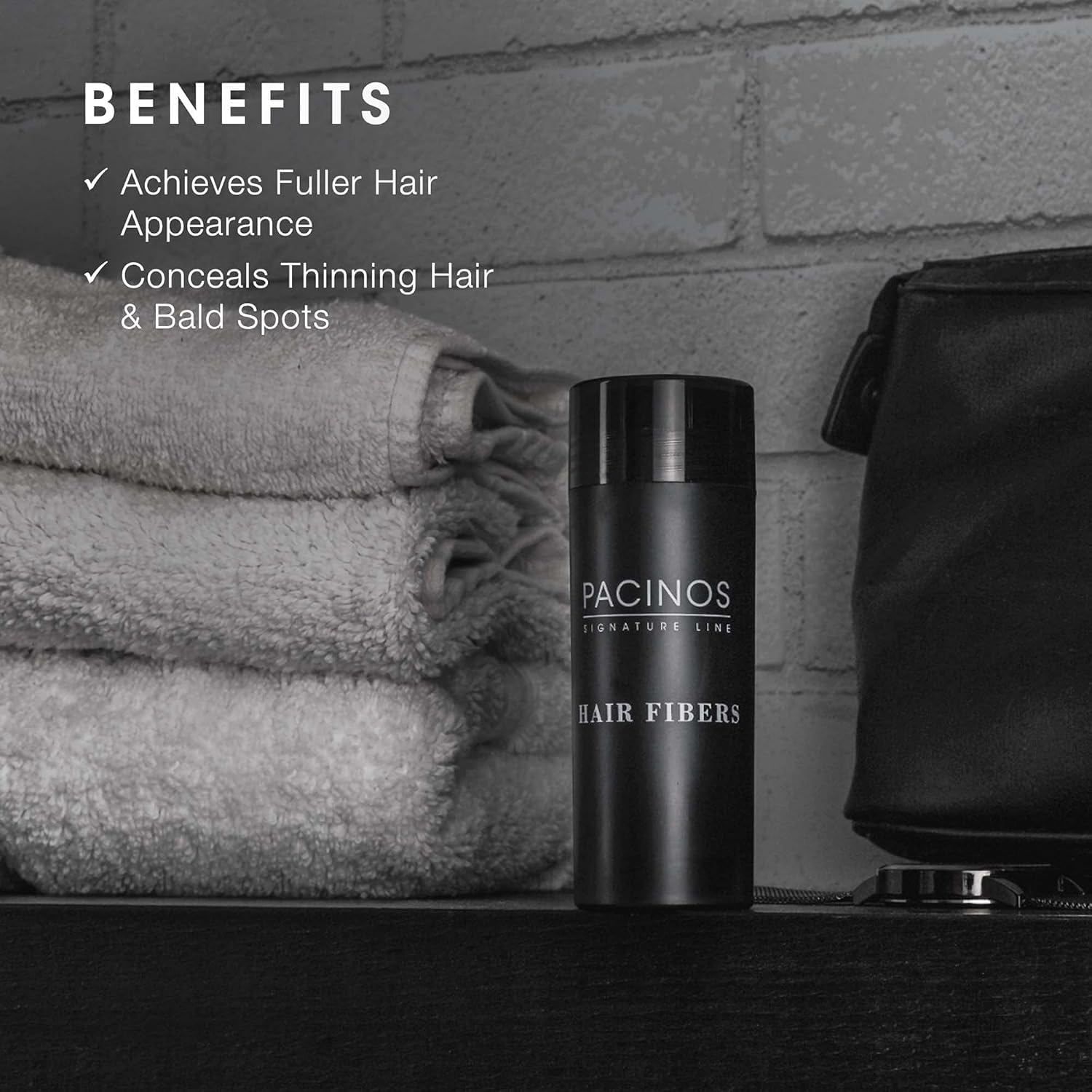 Pacinos Fiber Hold Spray included for secure, long-lasting hold