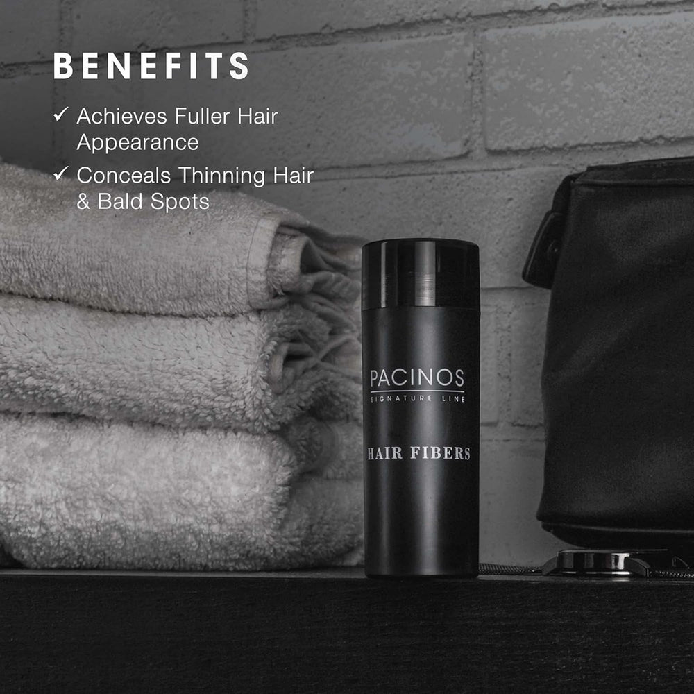 Pacinos Fiber Hold Spray included for secure, long-lasting hold
