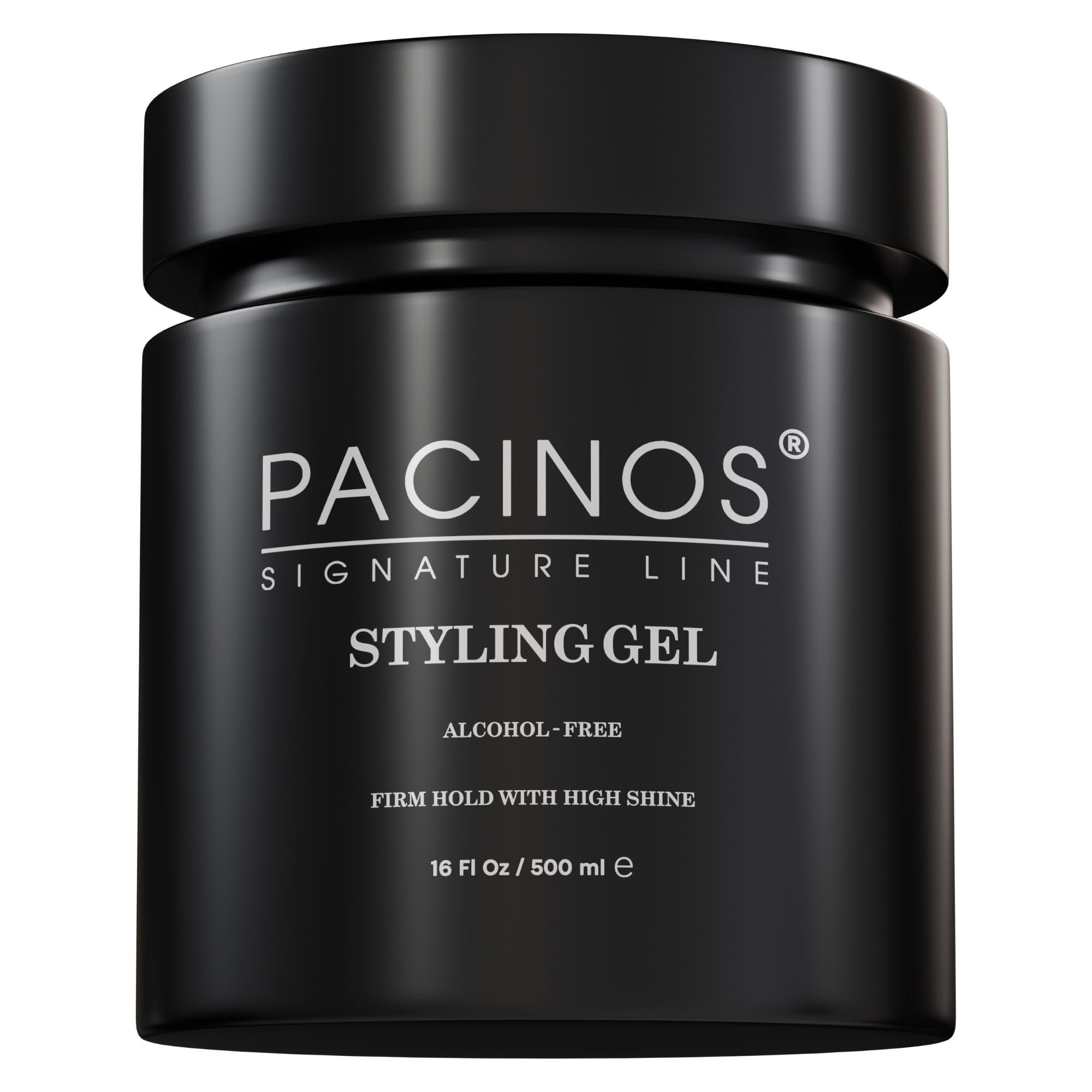 Pacinos Hair Gel easy rinse claim visual reinforces water-based formula.