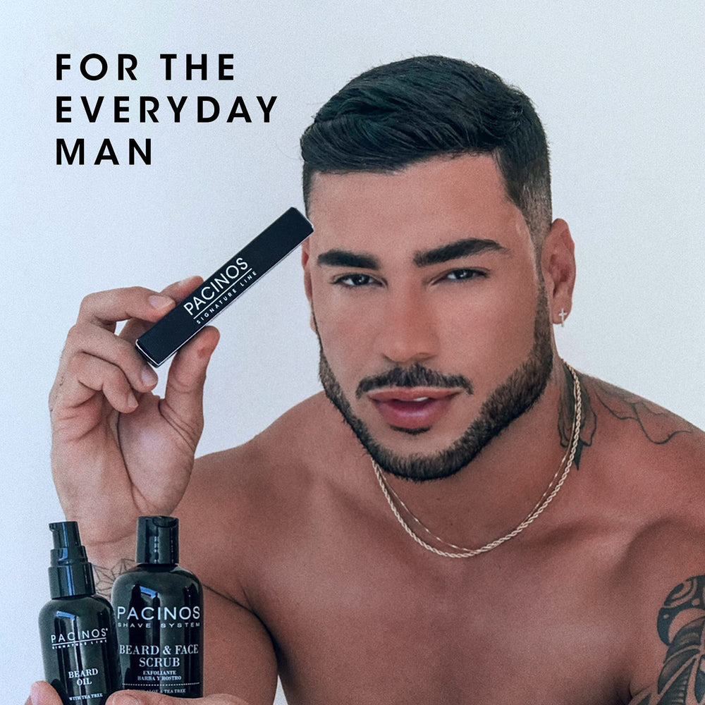 Pacinos Shave Gel cooling effect on skin conveys refreshing post-application comfort.