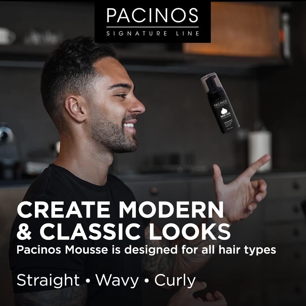 Pacinos mousse leaving crunch-free, soft, touchable curls after styling