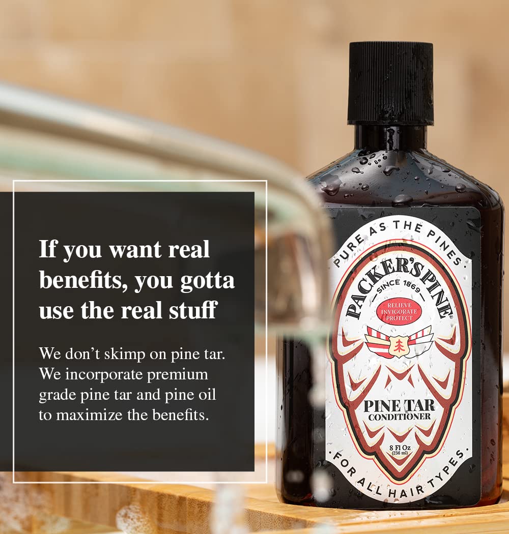 Packer's Pine Tar shampoo lather forming rich foam for deep cleansing.