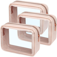 PACKISM clear makeup bag 3 medium — clear design for quick security checks and organized essentials