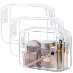 PACKISM clear toiletry bag front view helps spot items fast during security checks.