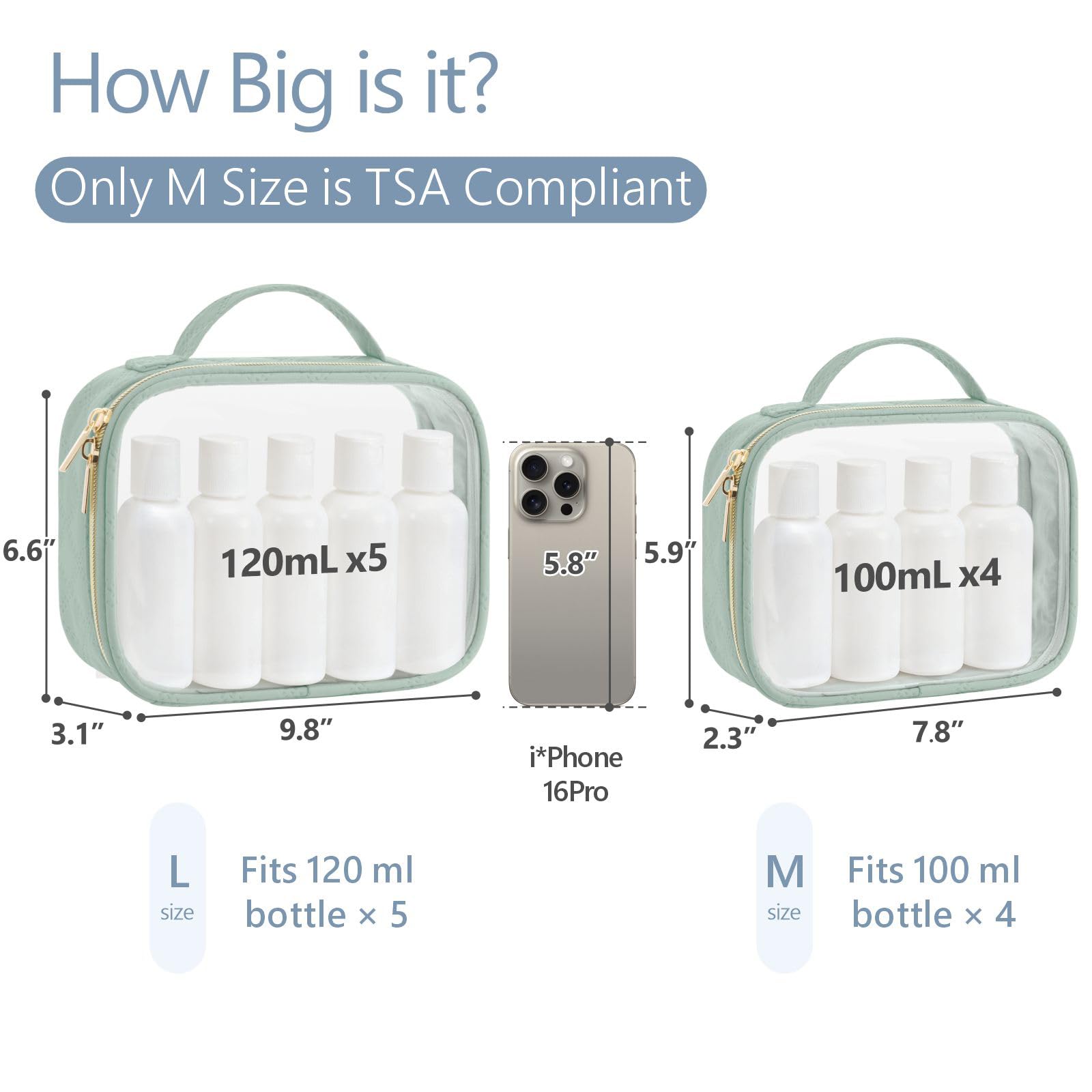 PACKISM sturdy handle on the toiletry bag for hanging or carrying