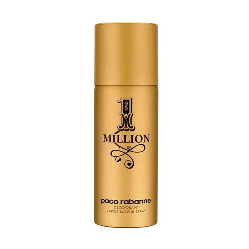 Paco Rabanne 1 Million deodorant spray bottle for bold scent and all-day freshness.