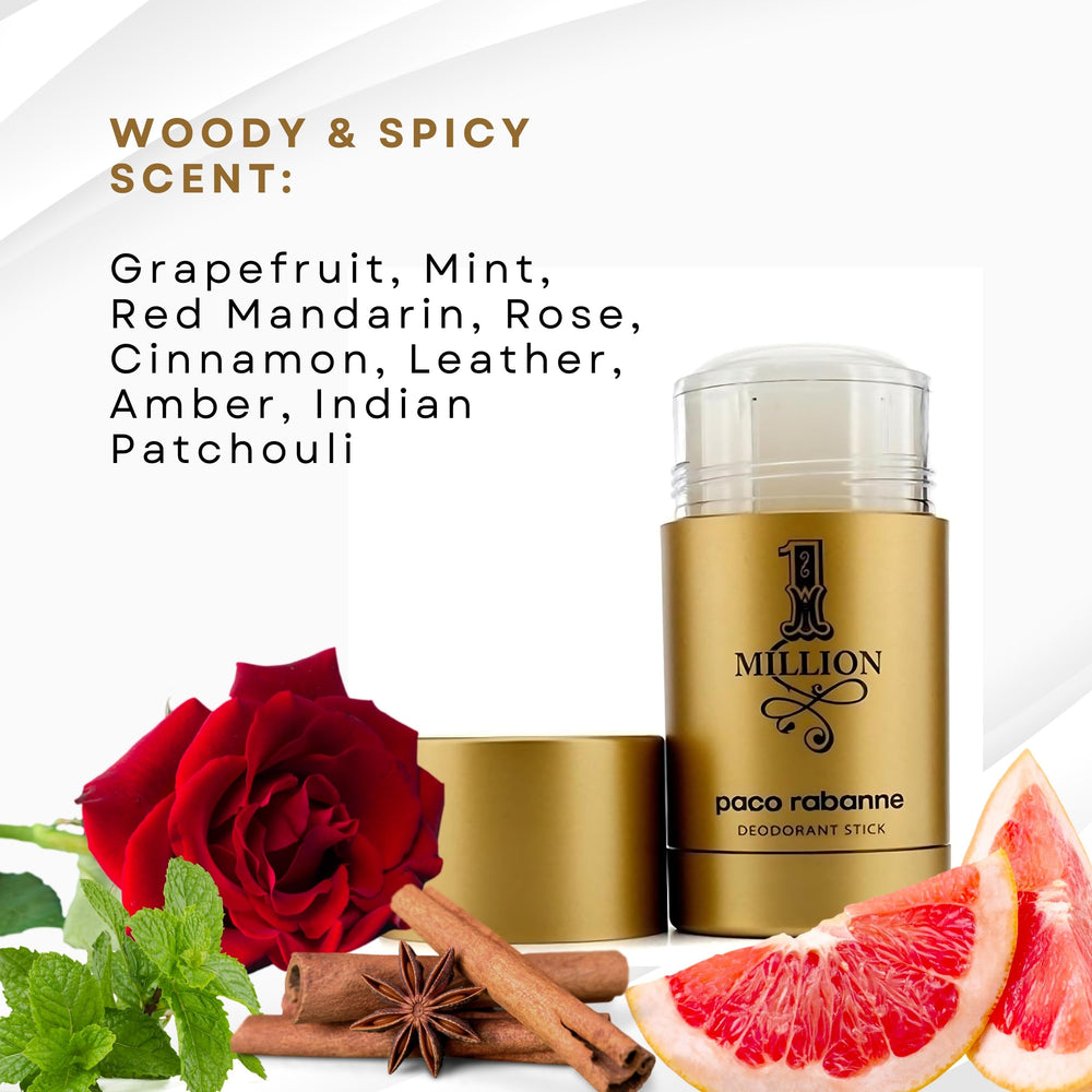 Paco Rabanne 1 Million deodorant stick in application shot for quick refresh
