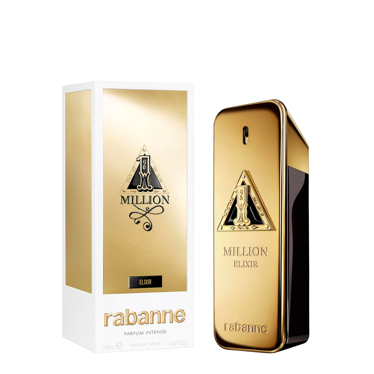 Paco Rabanne 1 Million Elixir bottle front signals luxury fragrance for special occasions.
