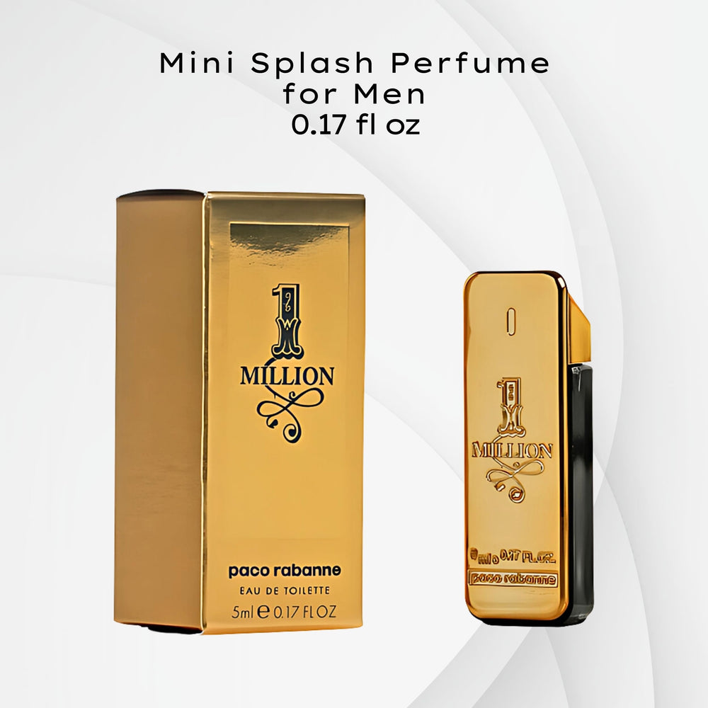 Paco Rabanne 1 Million mini cap closeup emphasizes premium bottle details.