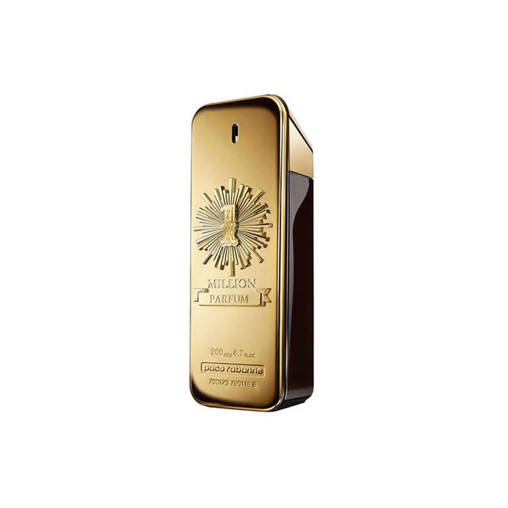 Paco Rabanne 1 Million Parfum spray-nozzle close-up suggests long-lasting aura.