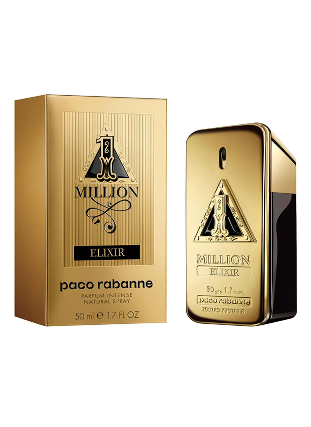 Paco Rabanne 1 Million Elixir Intense bottle angled front for bold presence
