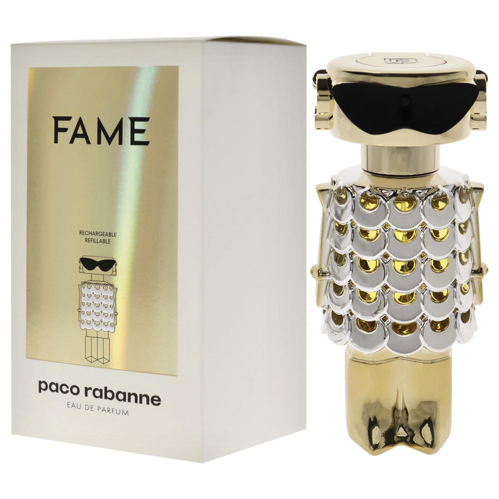 Paco Rabanne Fame EDP jasmine note adds airy floral lift for daytime wear.
