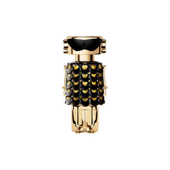 Paco Rabanne Fame Parfum being sprayed on pulse points for lasting allure.