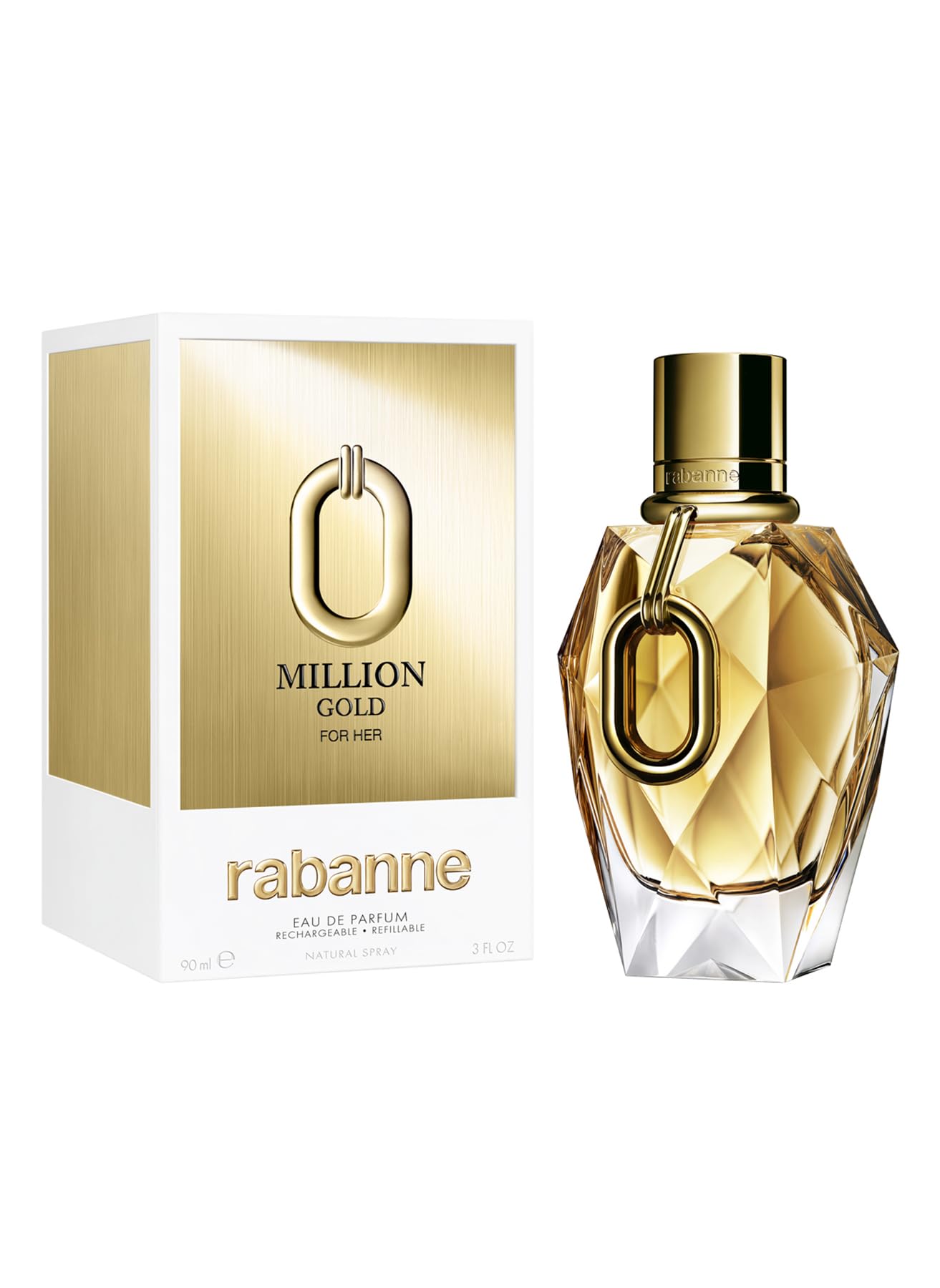 Paco Rabanne Million Gold amber-spice note close-up hints at warm, sophisticated scent.