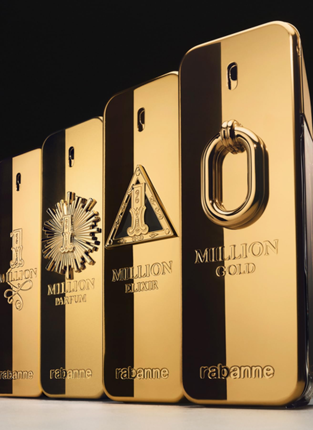 Paco Rabanne Million Gold Intense gold-tone label adds luxe appeal.