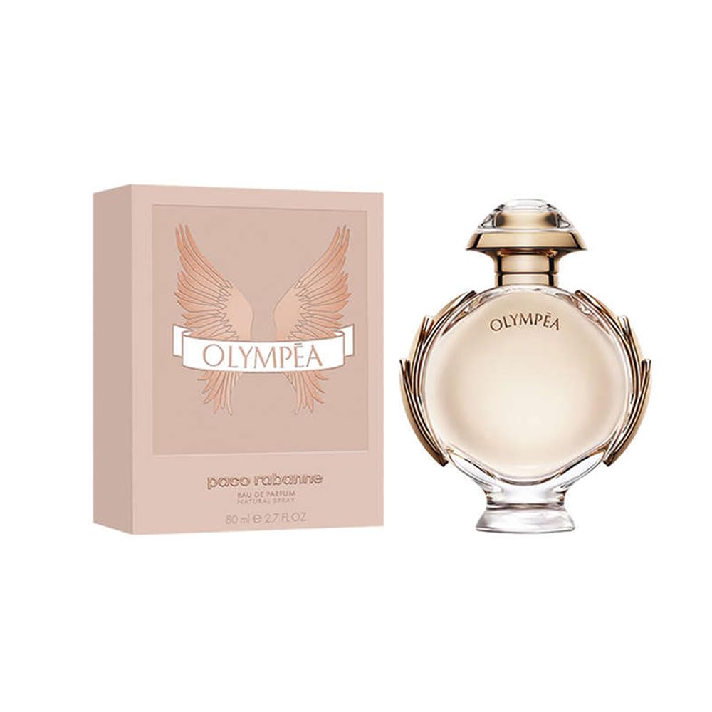 Paco Rabanne Olympéa bottle top view emphasizes elegant design for daily fragrance rituals.