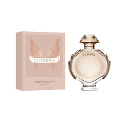 Paco Rabanne Olympéa bottle top view emphasizes elegant design for daily fragrance rituals.