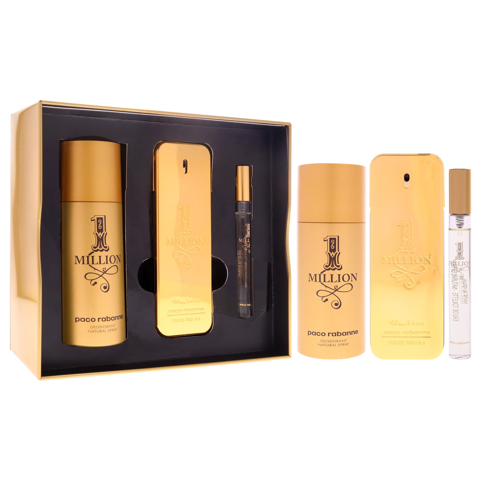 Paco Rabanne One Million deodorant spray 150ml delivers lasting freshness for daily routine.