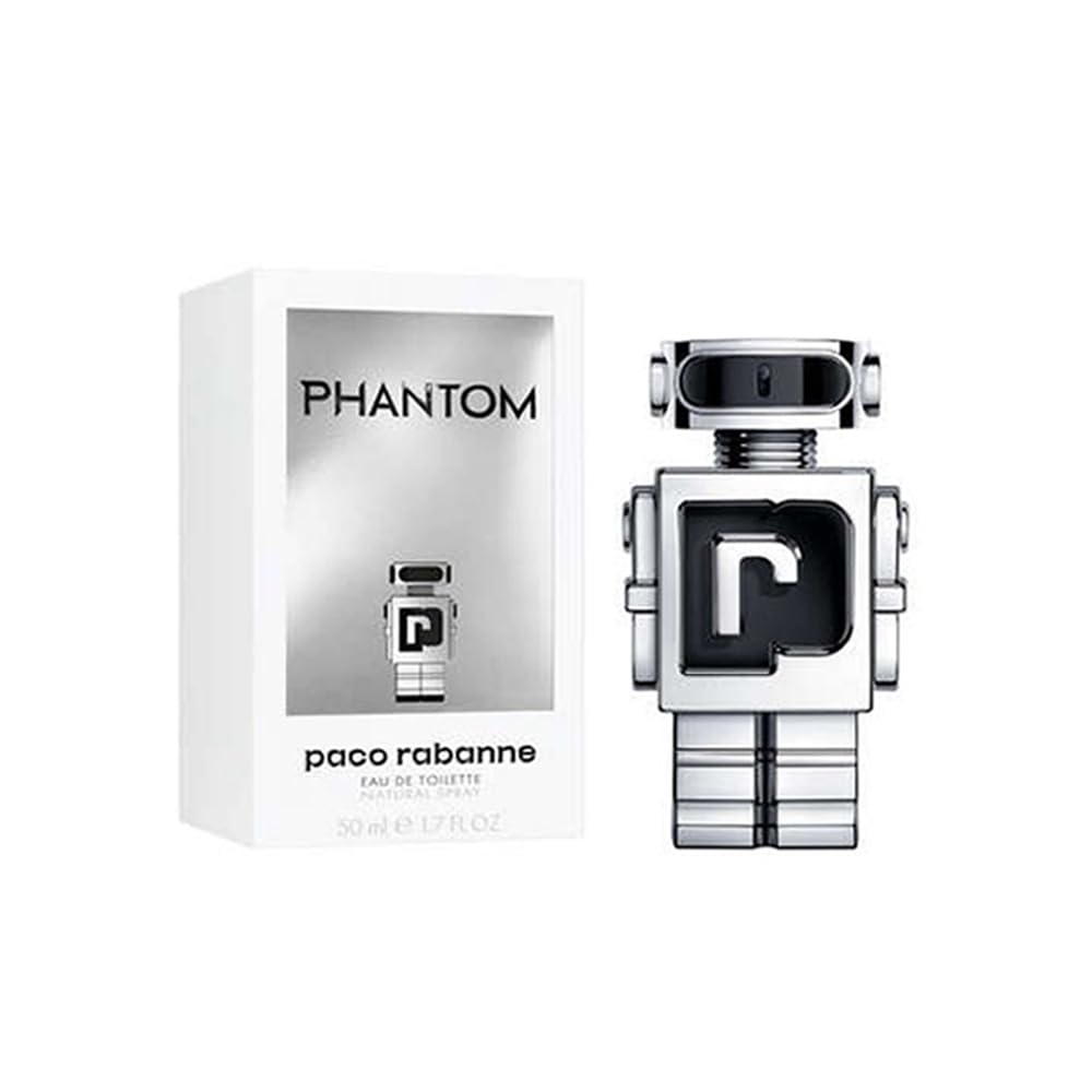 Paco Rabanne Phantom bottle front view highlighting bold design for confident everyday wear.