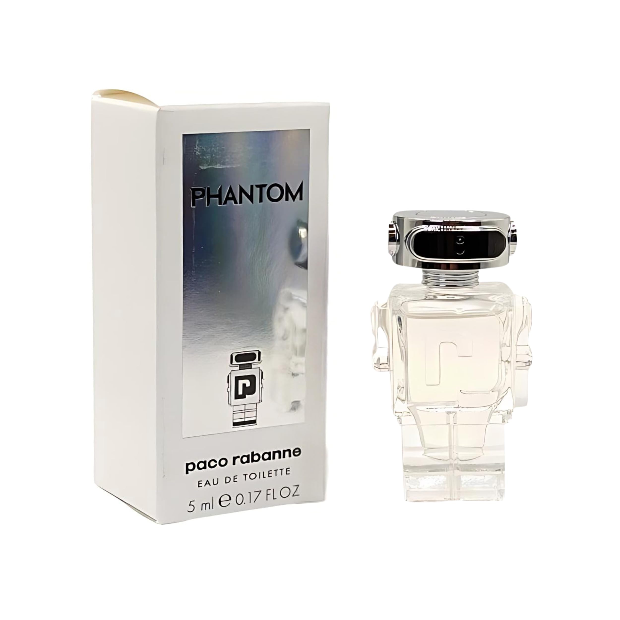 Paco Rabanne Phantom mini EDT bottle front view for on-the-go daily wear.