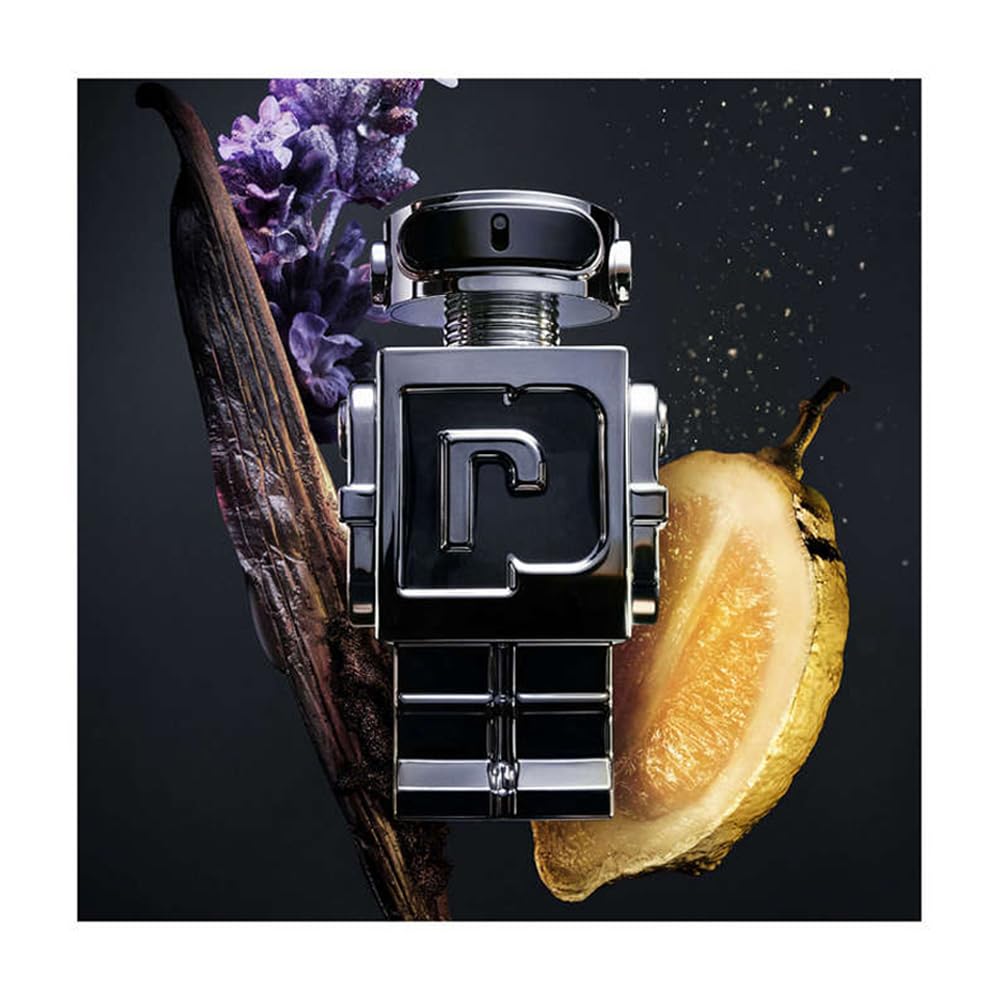 Paco Rabanne Phantom refill-cap close-up highlights refillable design and reduced waste.