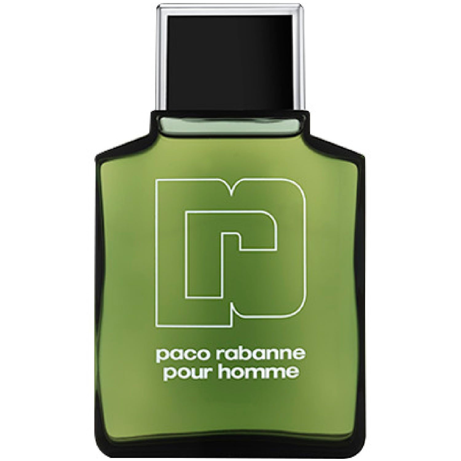 Paco Rabanne Pour Homme green glass bottle showcasing classic fragrance for everyday confidence