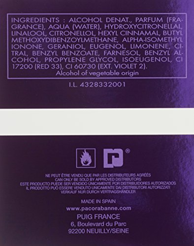 Paco Rabanne Ultraviolet cap detail, luxe finishing touch.