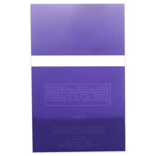 Paco Rabanne Ultraviolet outer box, emphasizes brand heritage and authenticity.