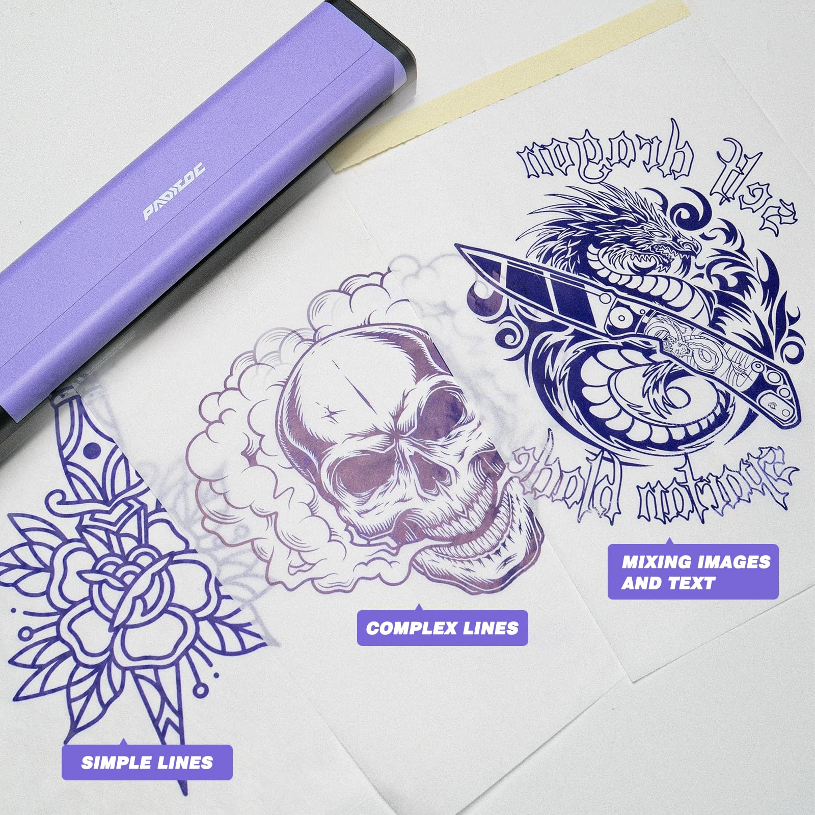 Padieoe purple finish compact printer adds professional vibe to toolkit