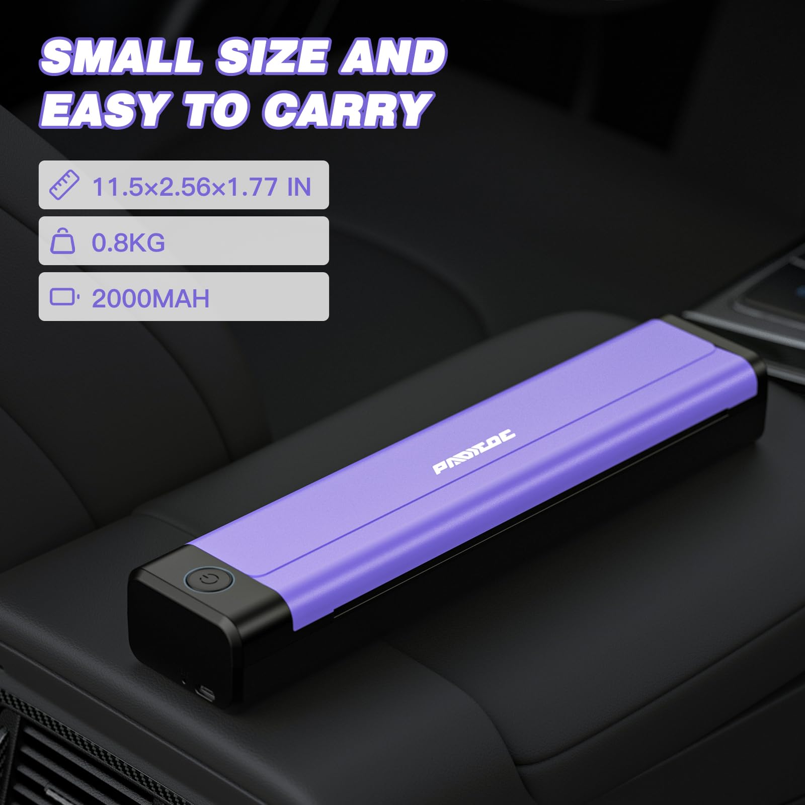 Padieoe Type-C charging cable included for quick power top-ups