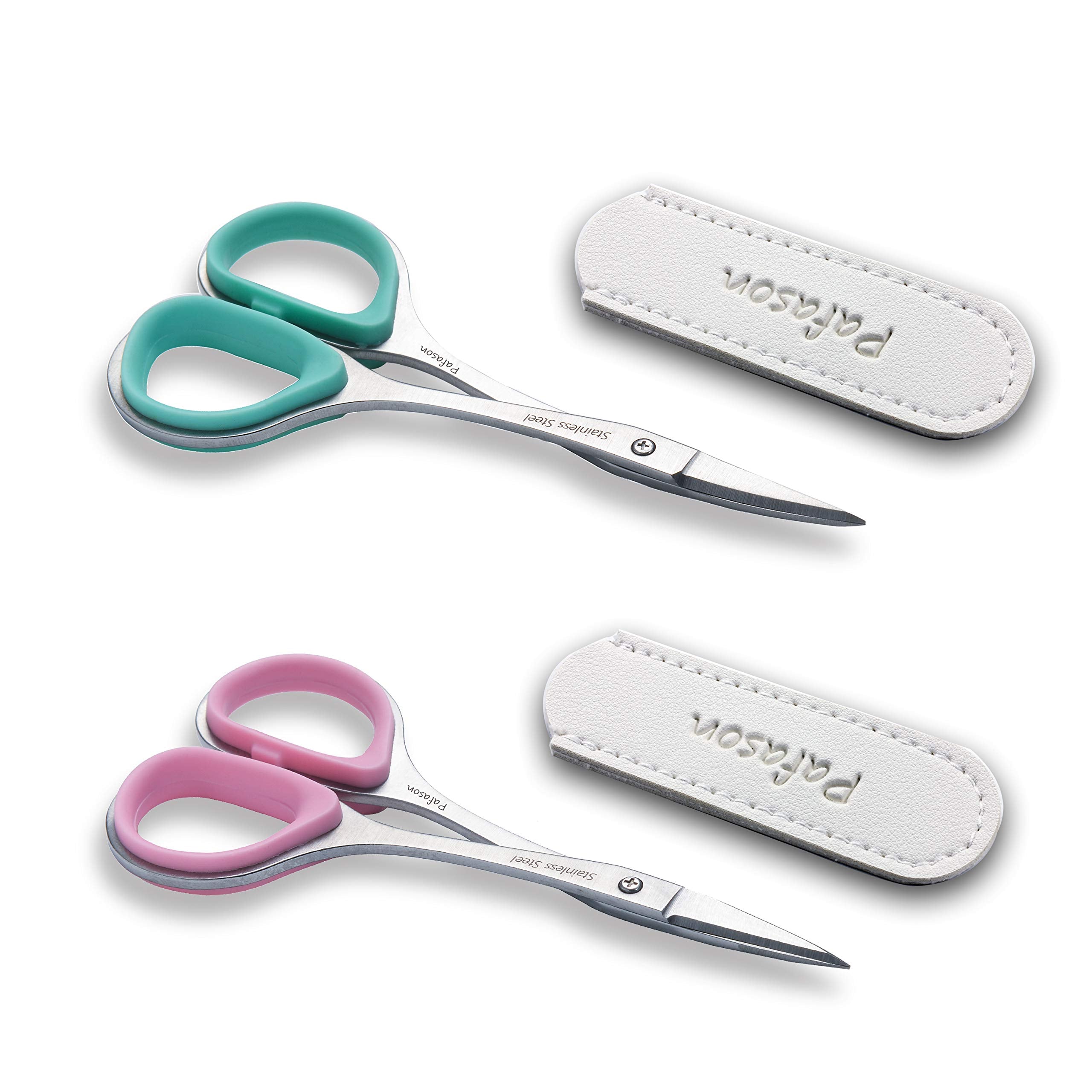 Pafason cuticle scissor set in premium leather case for organized grooming