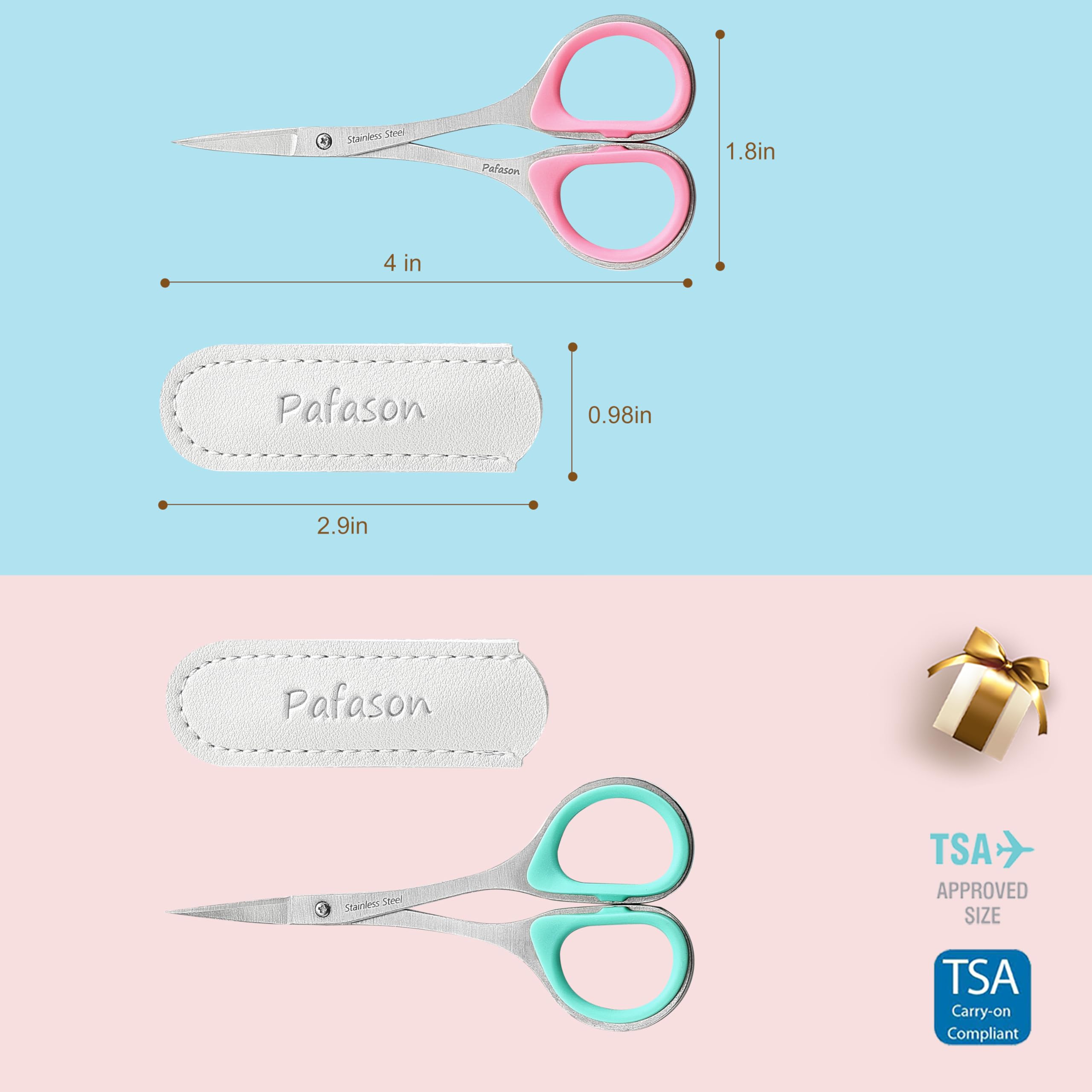 Pafason curved-blade cuticle scissor close-up enables precise contour trimming