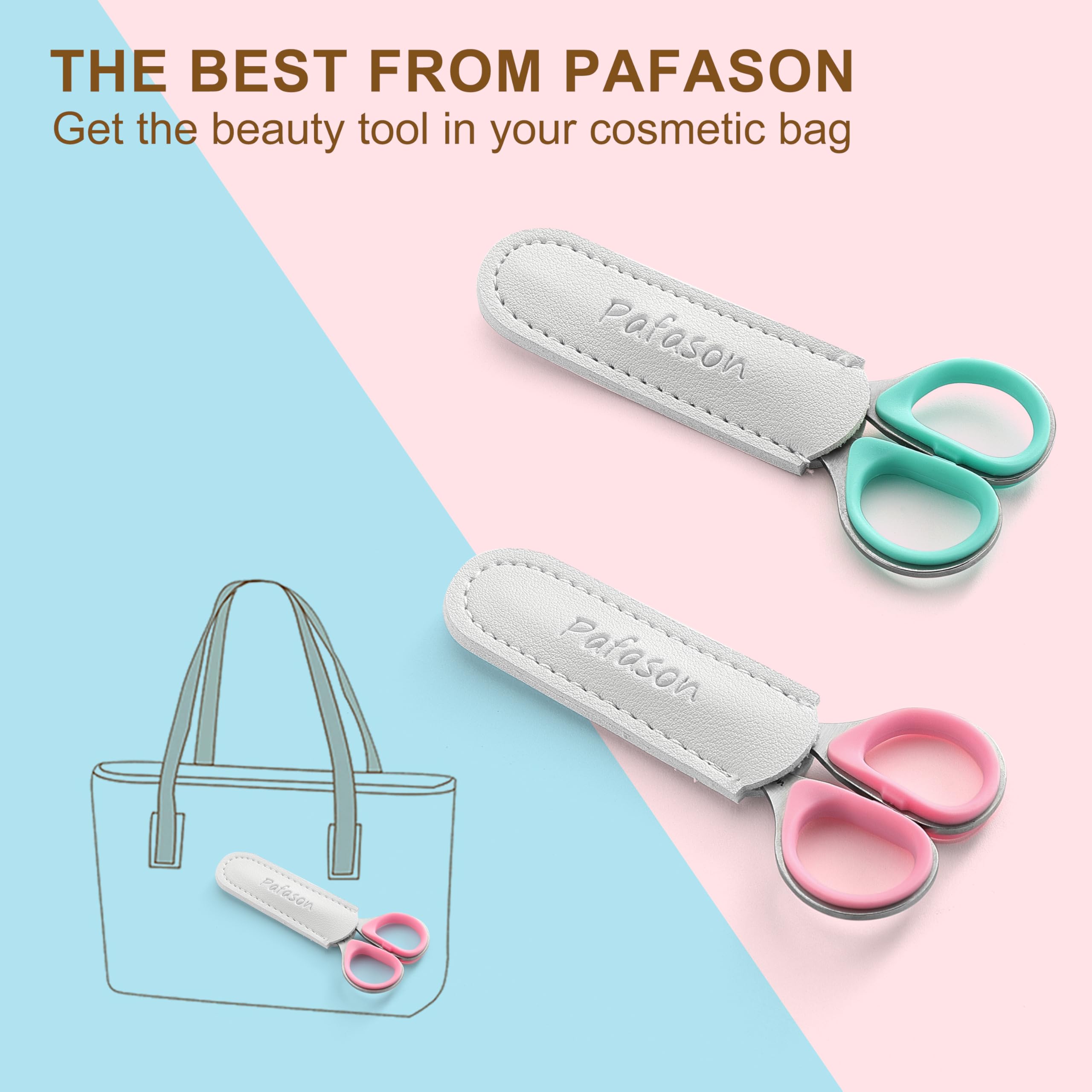 Pafason ergonomic grip two-piece scissor set reduces hand strain during grooming