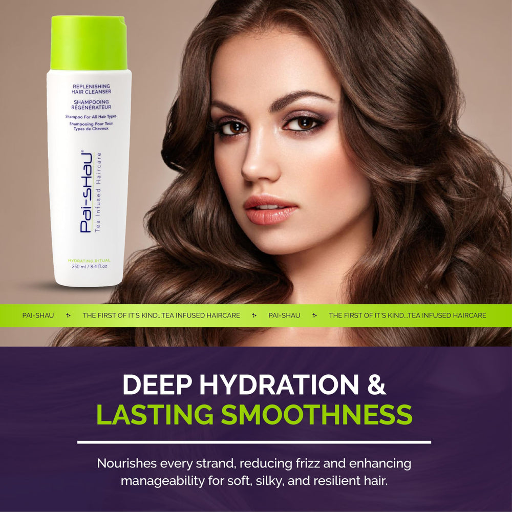 Pai-Shau Signature Tea Complex infusion highlighting vitamins and antioxidants for hair health