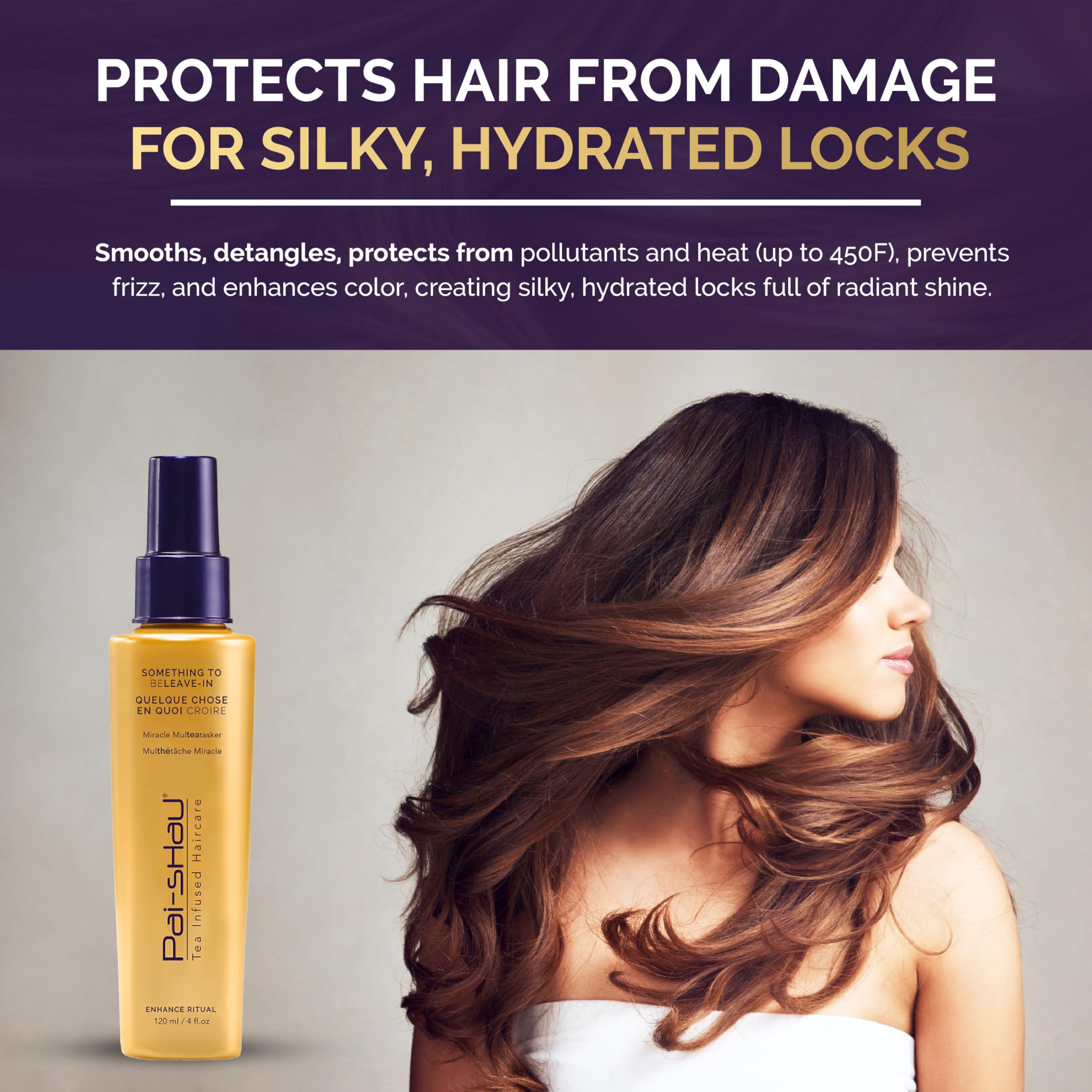 Pai-Shau Something To BeLeave-In heat protection action with styling tool