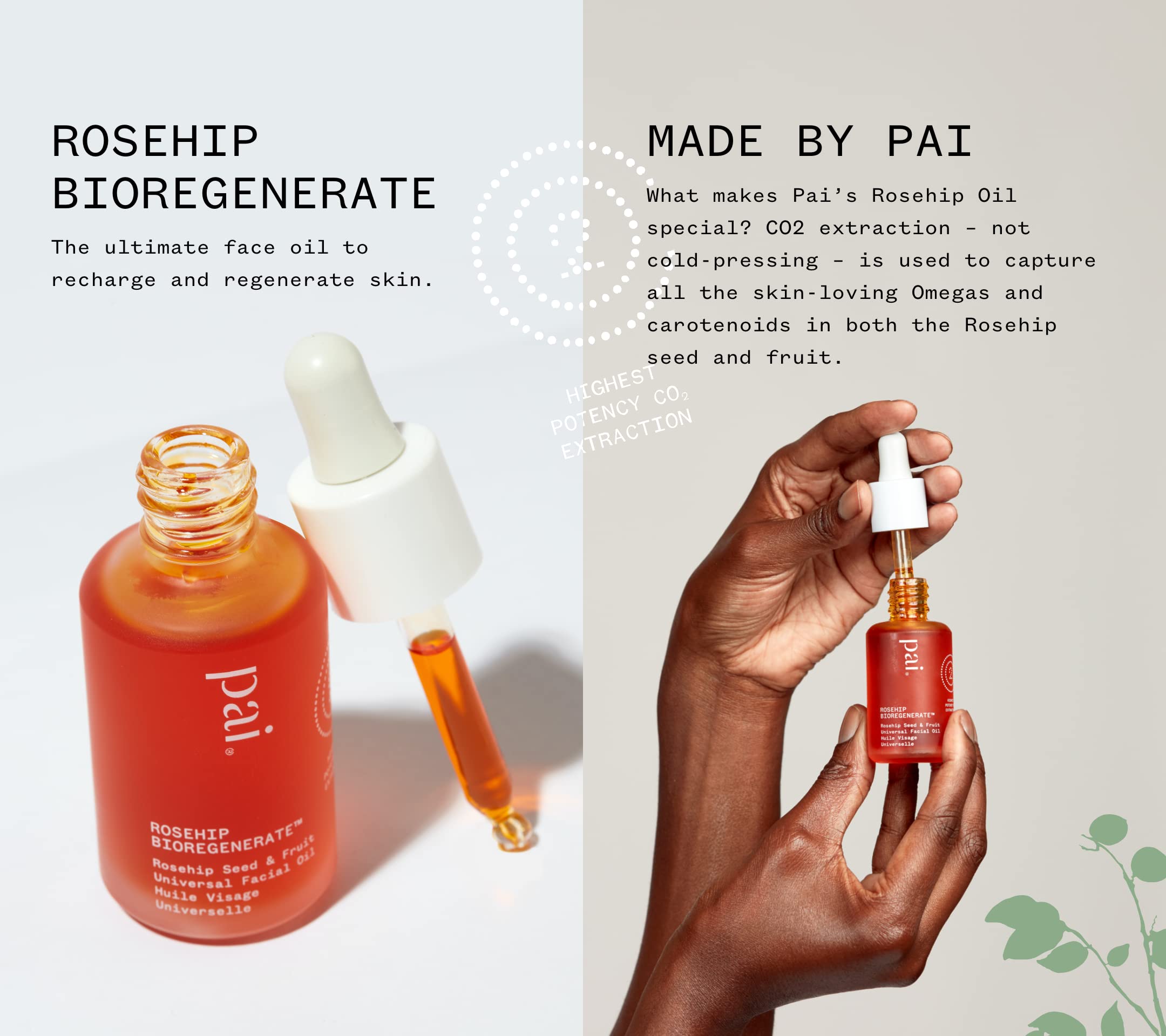 PAI SKINCARE Rosehip BioRegenerate oil in amber bottle preserves nutrients.